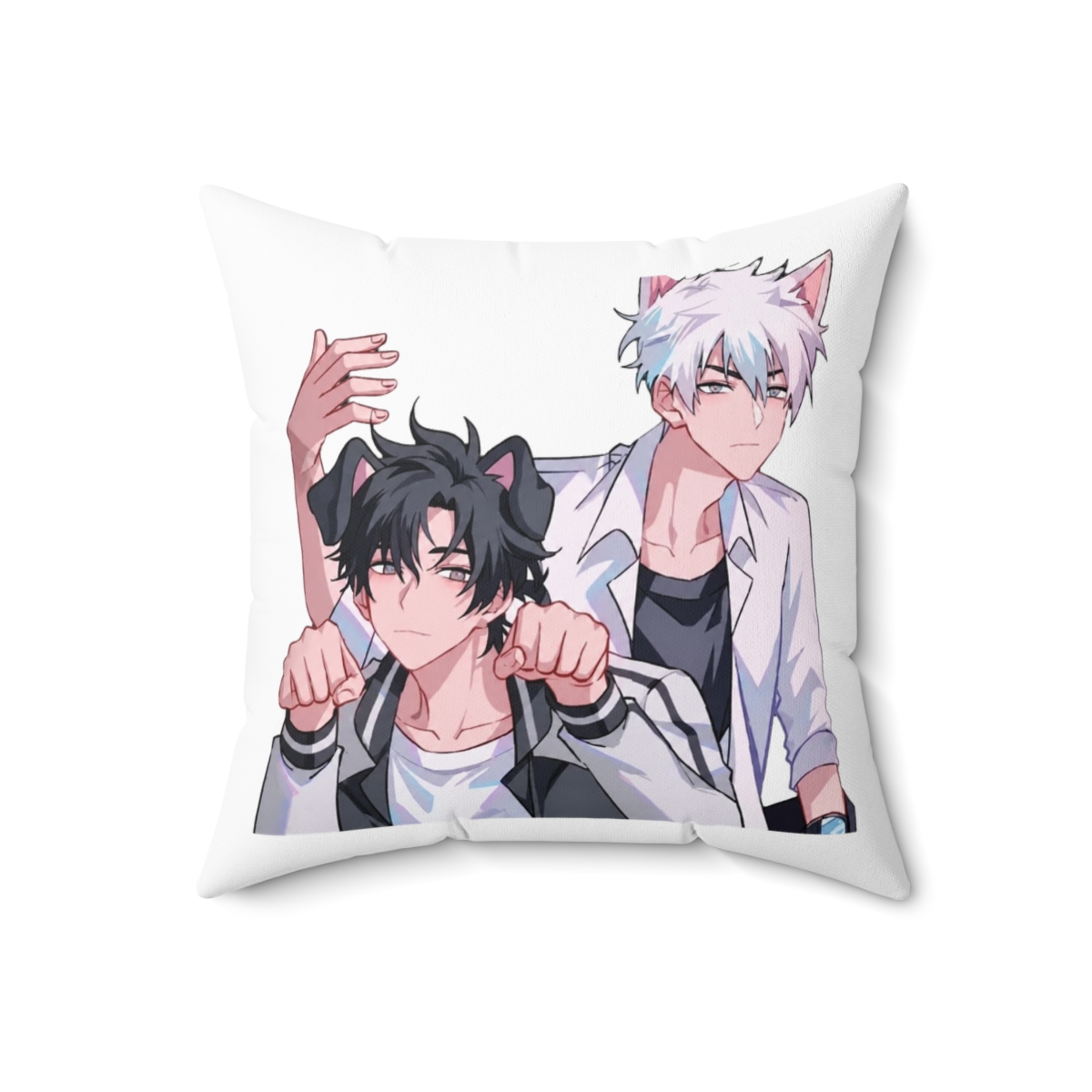 Anime Link Click Cute Dog Throw Pillow - alternate angle 3, merchandise