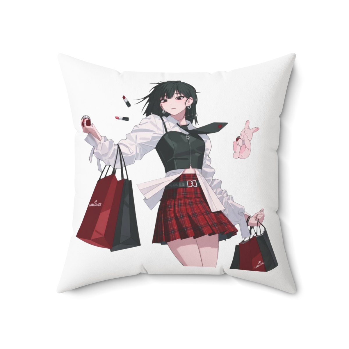 Anime Link Click Qiao Ling Throw Pillow - alternate angle 5, merchandise