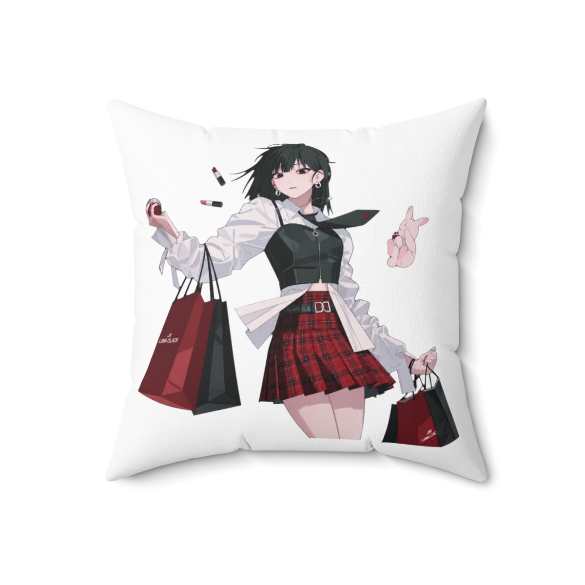 Anime Link Click Qiao Ling Throw Pillow - alternate angle 3, merchandise