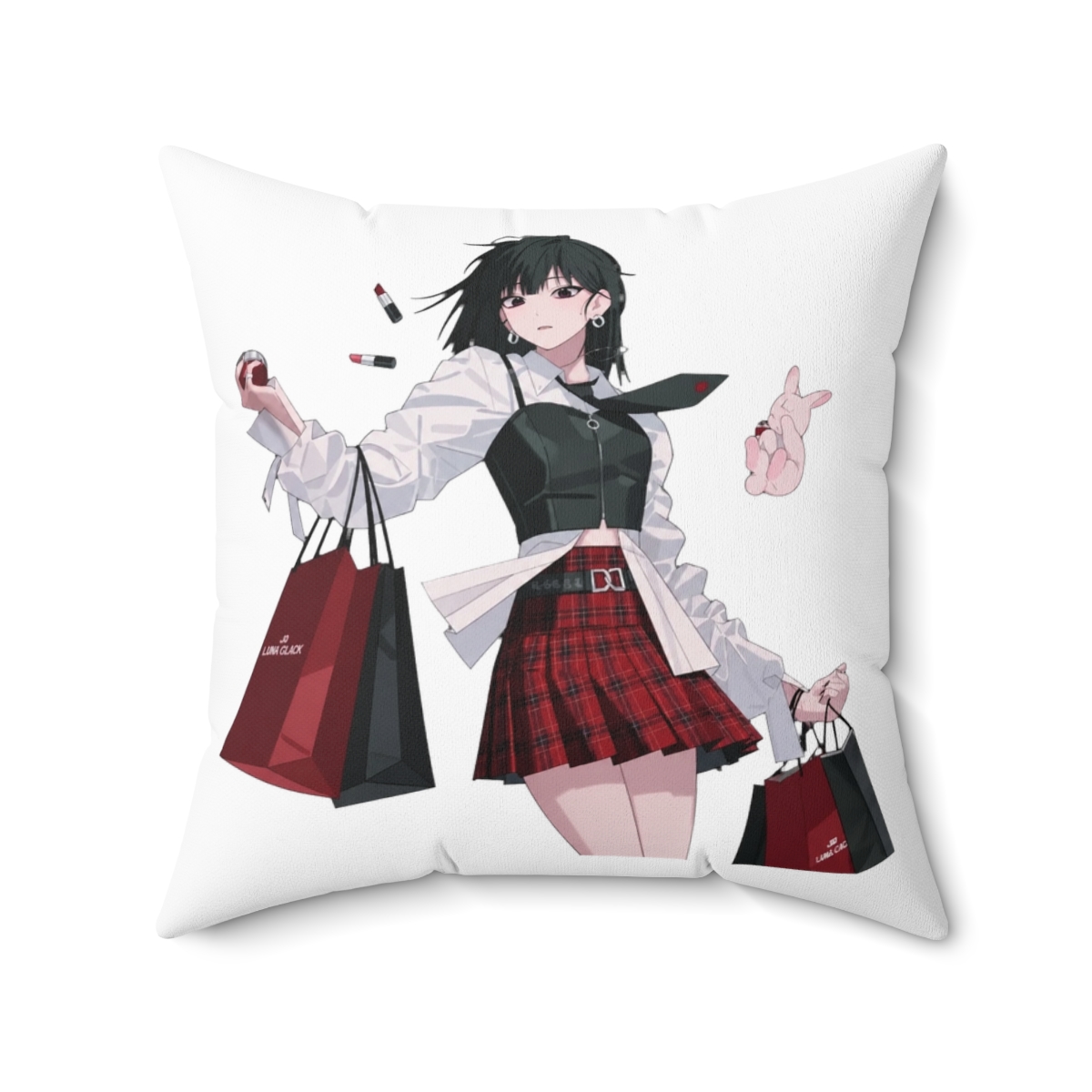 Anime Link Click Qiao Ling Throw Pillow - alternate angle 4, merchandise